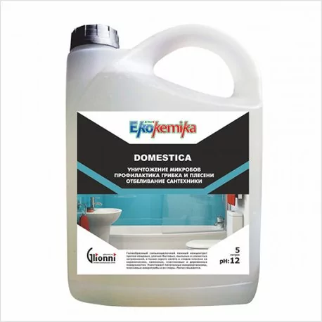 DOMESTICA 5л. Щелочной концентрат для сантехники с дезинфицирующим эффектом