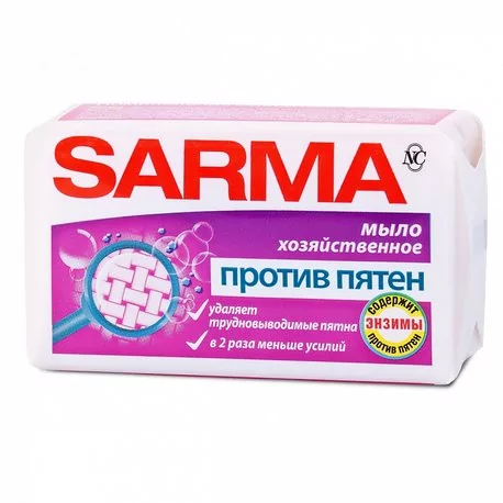 Хозяйственное мыло 140г Сарма против пятен