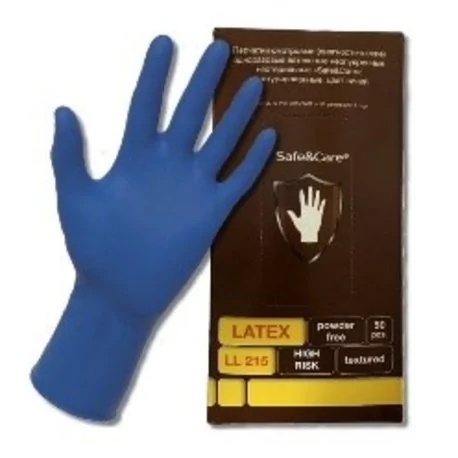 Перчатки латексные Dermagrip High Risk (АНАЛОГ), 25 пар/уп, S, M, L, XL