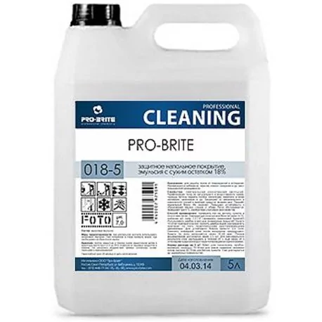 PRO-BRITE 5л. Полимерное, защитное, глянцевое покрытие для полов